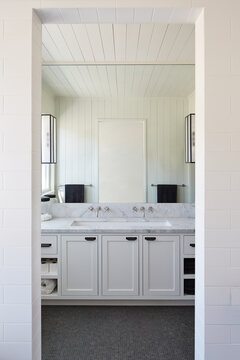 Bathroom in modern design farmhouse