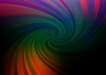 Dark Multicolor, Rainbow vector abstract bright background. Creative illustration in halftone style with gradient. The template can be used for your brand book.