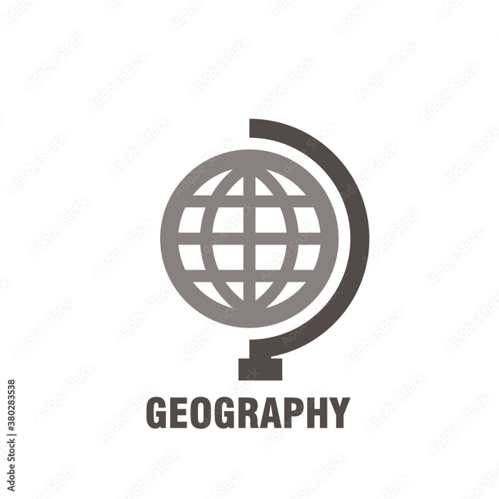 Wall mural geography subject icon