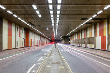 Beech Street tunnel in Barbican, London