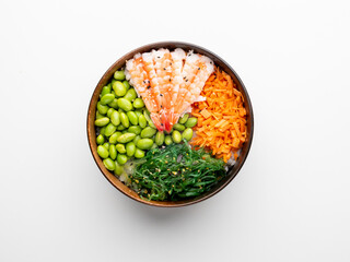 Poke bowl sushi shrimp