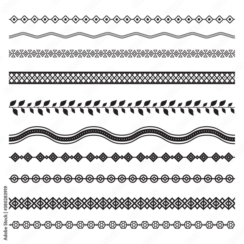 Canvas Prints set of abstract border designs