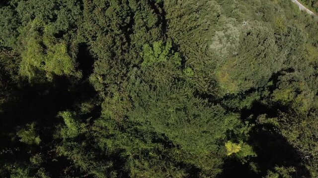 DRONE AERIAL FOOTAGE: The Picos de Europa (Peaks of Europe) a mountain range part of the Cantabrian Mountains in northern Spain.