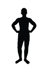 Man body silhouette vector