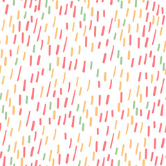 Rainbow rain, colors lines seamless pattern. Trendy vector abstract pieces. Hand drawn modern design for card, print on clothes. Doodle stock illusration perfect for textile prints, kids design