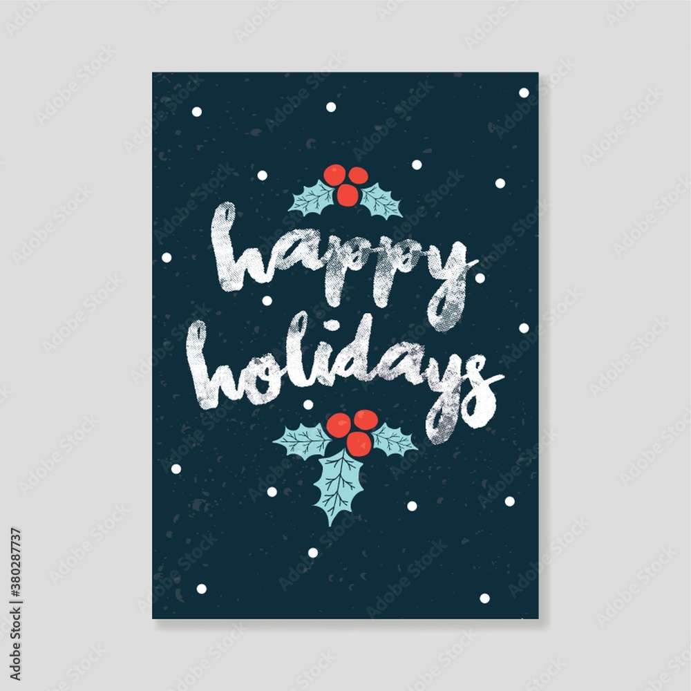 Poster happy holidays card