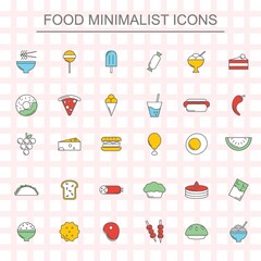 set of food icons