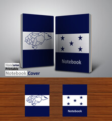 Notebook Design Mockup - 3D Book Template - National Country Map and Flag - Ready to Print Magazine Cover - Vector
