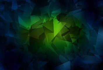 Fototapeta premium Dark Green, Yellow vector polygon abstract backdrop.