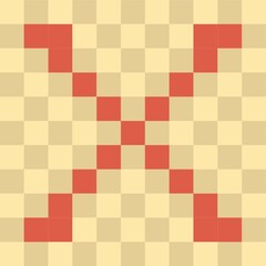 Fototapeta na wymiar Pixelated letter x