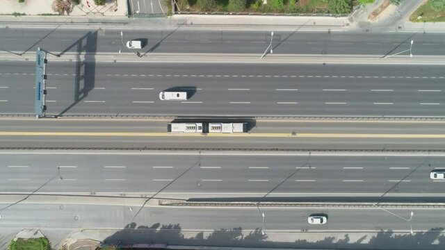 deserted highways during corona curfew in Istanbul