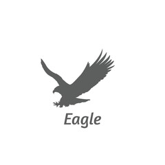 Silhouette of eagle flying