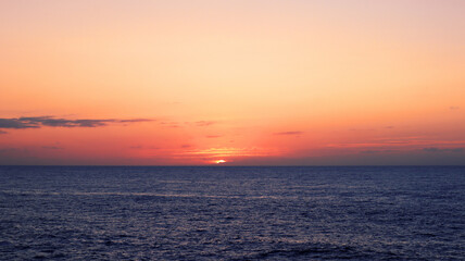 A beautiful sunset over the sea