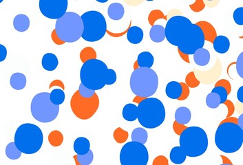 Light Blue, Red vector template with circles.