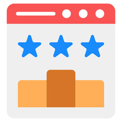 
An icon design of web rating, flat style vector 
