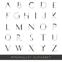 minimalist alphabet set