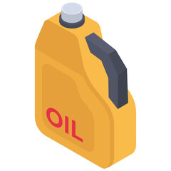 
Oil jerry can isometric design  
