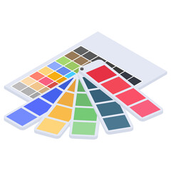
Pantone icon, isometric vector 
