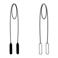 Jump Rope icon vector set. Sport illustration sign collection. fitness symbol.