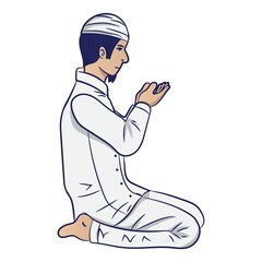 Muslim man praying