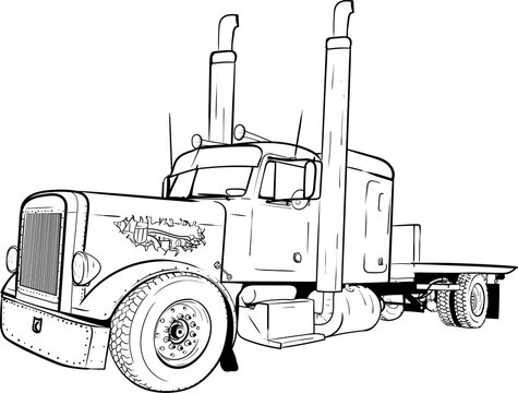 cartoon truck,cartoon lorry,lorry,truck,american truck,sketch,lorry drawing