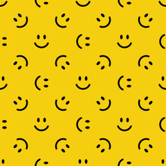 Smile line icon pattern. Vector abstract background