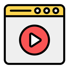  Media player on web page, video website icon  © SmashingStocks