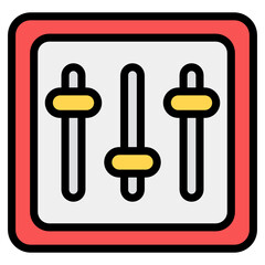 
Volume equalizer vector, sound controller in flat style 
