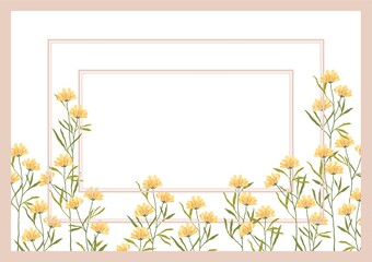 Frame with floral design
