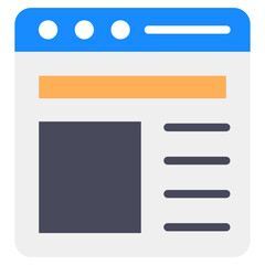 Obraz premium Trendy flat design of web layout icon 