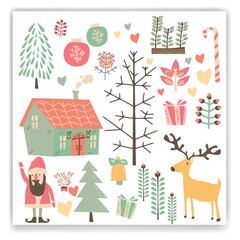 Obraz na płótnie Canvas Christmas designs collection