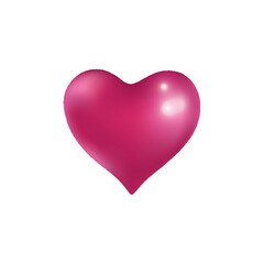 Glossy pink heart