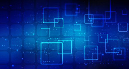 2d illustration Abstract futuristic electronic circuit technology background