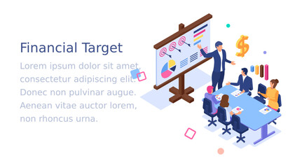 
Illustration design of financial target 
