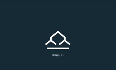a line art icon logo a modern stylish house, home	
