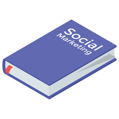 
Isometric design of book icon.
