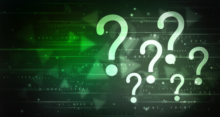 2d illustration question mark background