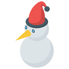 
Isometric icon of a snowman 
