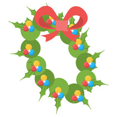 
Wreath isometric icon 
