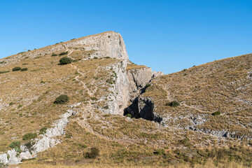 View of the chasms of Partagat in the mountain of Aitana.