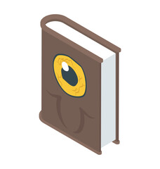 
Halloween book icon in isometric design 
