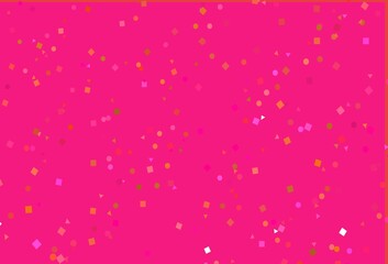 Light Pink, Yellow vector texture in poly style with circles, cubes.