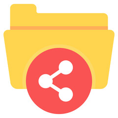 
Editable design of share folder icon

