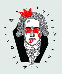 Crazy red style. Johann Wolfgang von Goethe.