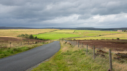 Fototapeta na wymiar Panoramic view of the Yorkshire Dales near Harrogate, North Yorkshire, England, United Kingdom