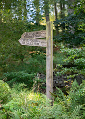 Public Footpath sign Six Dales Trail, Yorkshire Dales, England, United Kingdom