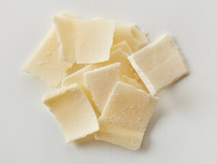 Parmesan flakes close-up