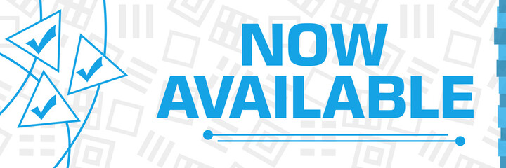 Now Available Tick Marks Blue Curves Triangles Horizontal 