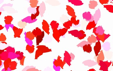 Light Pink, Red vector pattern with random forms.