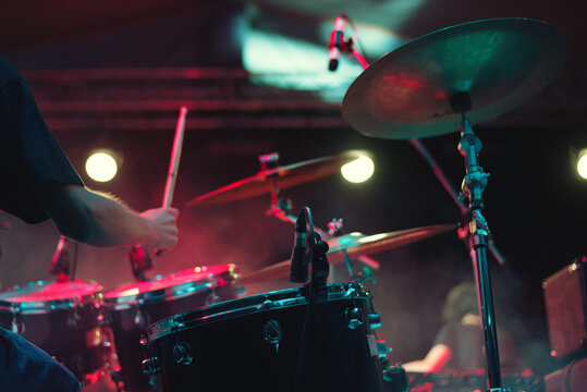 Music: drummer during concert